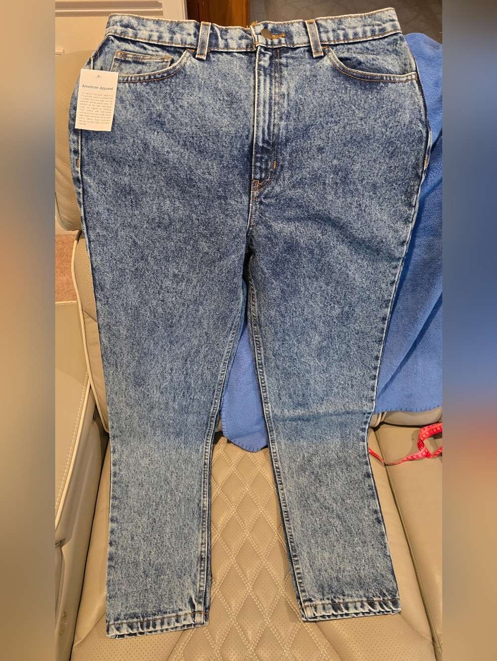 American Apparel High-Waist Marble Wash Women’s Jeans